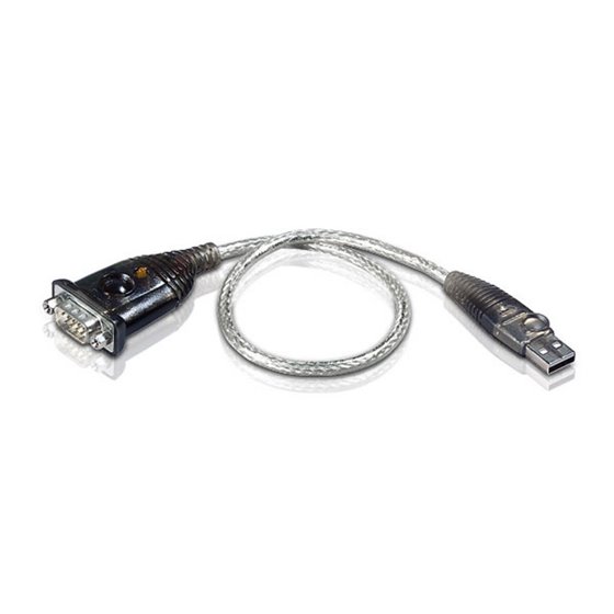 UC232A cable de serie Negro, Acero inoxidable, Transparente 0,35 m USB tipo A DB-9