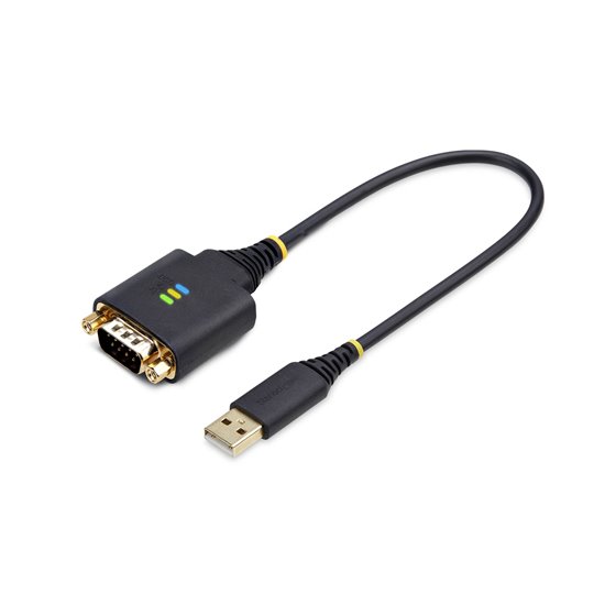 Cable Adaptador USB a Serie de 30cm - Retención COM - Conversor RS232 DB9 - FTDI - con Tornillos/Tuercas Intercambiables - Prote