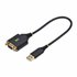 Cable Adaptador USB a Módem Nulo Serie DCE de 30cm - con Retención COM - FTDI - RS232 - con Tornillos/Tuercas Intercambiables - 