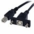 Cable USB de Montaje en Panel USB B a USB B de 30cm - Hembra a Macho