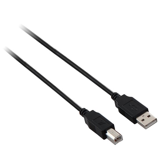 Cable USB negro con conector USB 2.0 A macho a USB 2.0 B macho 3m 10ft