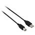 Cable USB negro con conector USB 2.0 A macho a USB 2.0 B macho 2m 6.6ft