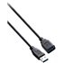 Cable USB negro con conector USB 3.0 A hembra a USB 3.0 A macho 1.8m 6ft