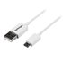 Cable Adaptador 1m USB A Macho a Micro USB B Macho para Teléfono Móvil Smartphone - Blanco