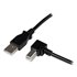 Cable Adaptador USB 1m para Impresora Acodado - 1x USB A Macho - 1x USB B Macho en Ángulo Derecho