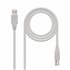 CABLE USB 2.0 IMPRESORA, TIPO A/M-B/M, BEIGE, 1.8 M