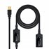 CABLE USB 2.0 PROLONGADOR CON AMPLIFICADOR, TIPO A/M-A/H, 10 M