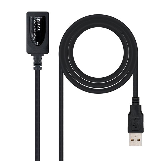 CABLE USB 2.0 PROLONGADOR CON AMPLIFICADOR, TIPO A/M-A/H, 5.0 M