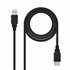 CABLE USB 2.0, TIPO A/M-A/H, NEGRO, 3.0 M