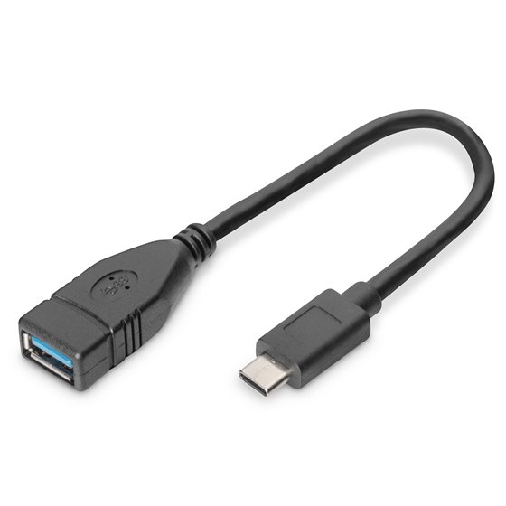 Adaptador / convertidor USB-C - USB-A, OTG, 0,15 m