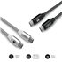 PACK 2 CABLES USB TIPO USB-C A USB-C 1 M BLACK/SILVER
