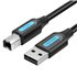 Cable USB 2.0 Impresora COQBH/ USB Tipo-B Macho - USB Macho/ 2m/ Negro