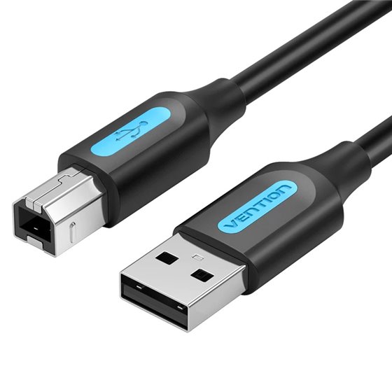 Cable USB 2.0 Impresora COQBH/ USB Tipo-B Macho - USB Macho/ 2m/ Negro
