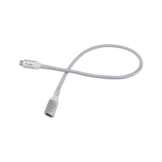 128375 Cable de extensión USB 3.2 Gen 2 C a C, 0,5m, M/F, 4K/60Hz, 10Gbps, Blanco