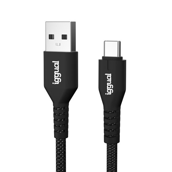 Cable USB-A a tipo C 3A 180 cm trenzado