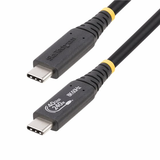 Cable USB4 de 50cm - Cable USB Tipo C Certificado USB-IF - Cable USB-C de 40G - PD 3.1 EPR de 240W - 8K 60Hz - Compatible con Pu