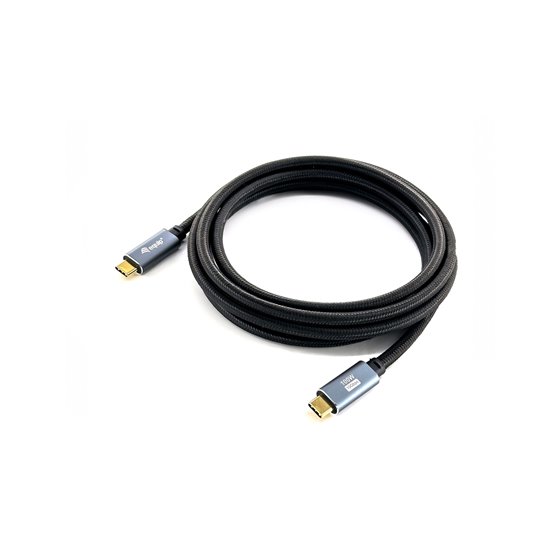 128357 Cable USB 3.2 Gen 2 C a C, M/M, 2,0m, PD100W , 4K/60Hz, 10Gbps, Negro