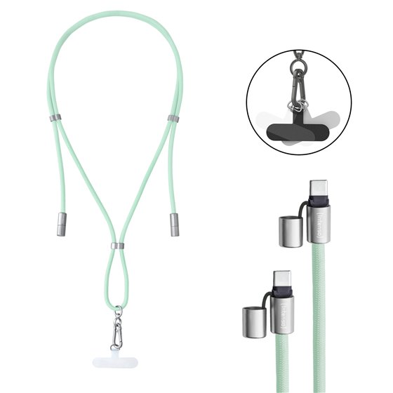 Handykette als Lade- + Datenkabel USB-C bis 1,65m grün cable USB USB C Verde
