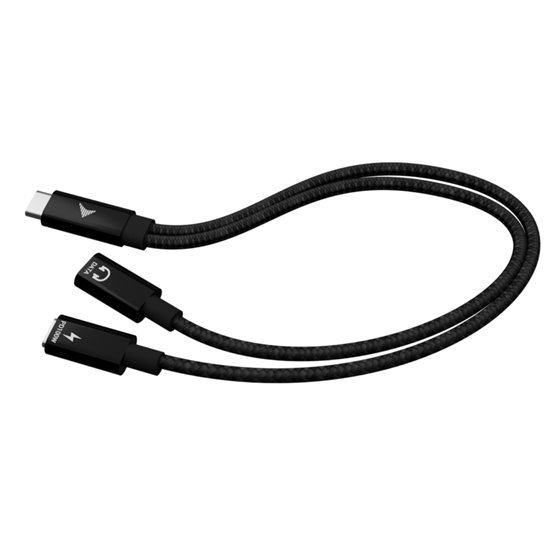 USB-C Cable Splitter Audio/Data + Power Delivery 100W