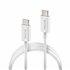 ZYRO 60W-1 cable USB USB 2.0 1 m USB C Blanco