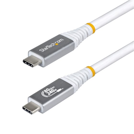 Cable USB4 1m - Cable USB-C Certificado USB-IF - 80Gbps - Cable USB Tipo C - PD de 240W - 8K120/4K240 - DP 2.1 - DP80 - Recubrim