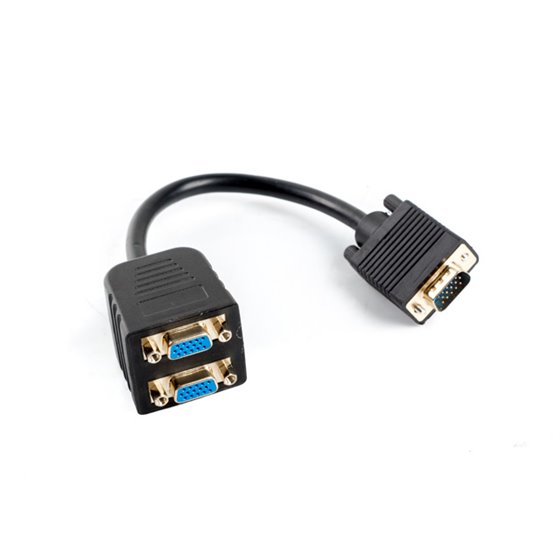 AD-0020-BK cable VGA 0,2 m VGA (D-Sub) 2 x VGA (D-Sub) Negro