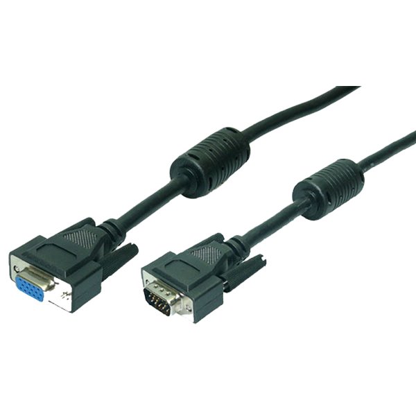 VGA M/F 1.8m cable VGA 1,8 m VGA (D-Sub) Negro