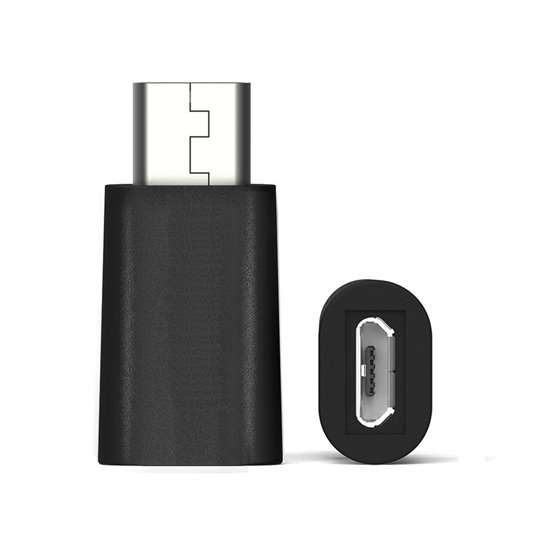 EW-100517-000-N-P cambiador de género para cable USB 3.1 C USB 2.0 Micro Negro, Plata