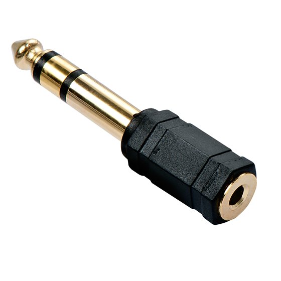 35620 cambiador de género para cable 6.3mm 3.5mm Negro