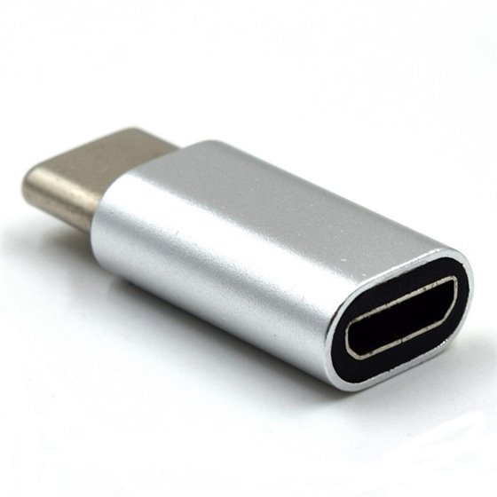 EW9645 cambiador de género para cable USB C Micro USB B Plata