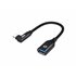 ABBY19B cambiador de género para cable USB-C USB-A Negro