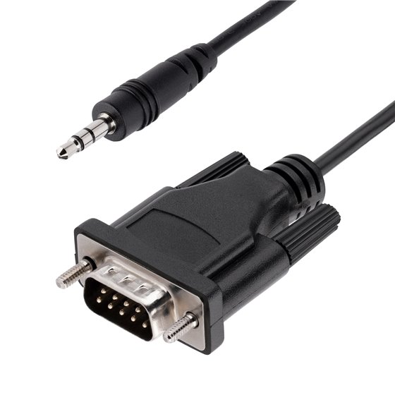 Cable de 1m Serie DB9 a 3,5mm para la Configuración de Dispositivos Serie - Cable RS232 DB9 macho a 3,5 mm para Calibrar Disposi