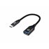 ABBY18B cambiador de género para cable USB-C USB-A Negro
