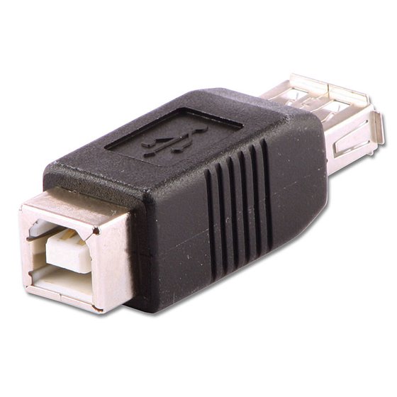 71228 cambiador de género para cable USB A USB B Negro