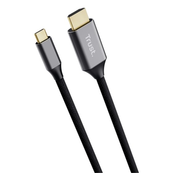 25630 cambiador de género para cable USB-C HDMI Negro, Plata