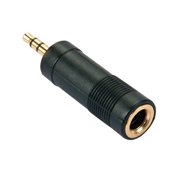 35621 cambiador de género para cable 3.5mm 6.3mm Negro