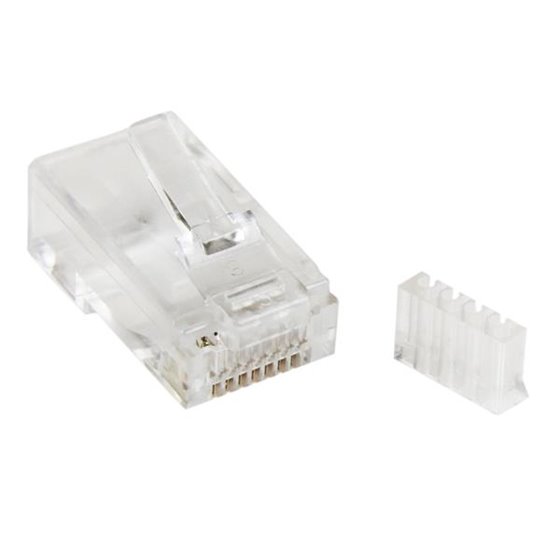 Paquete de 50 Unidades de Conectores RJ45 Cat6 Modulares para Cable Sólido