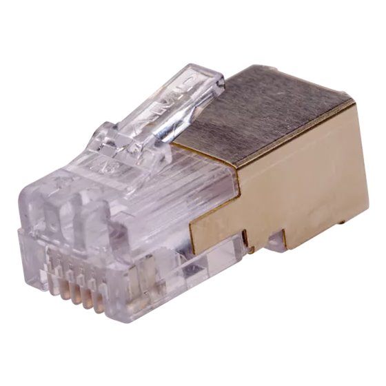01182-001 conector RJ-12 Oro, Blanco