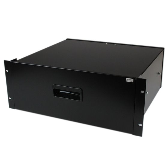 Cajon Metálico Acero Negro 4U 19in Pulgadas para montar en Armario Rack Bastidor