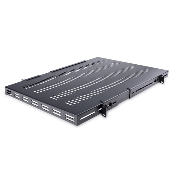 Estante Bandeja 1U Ventilada Ajustable para Montaje en Rack de Servidores - 150kg - de 19,5 a 38in (49,5 a 96,5cm) para Rack de 