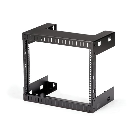 Rack de Servidores Abierto de 8U de Pared - de 19 Pulgadas - de 2 Columnas - con 12 Pulgadas de Profundidad - para Equipo de AV 