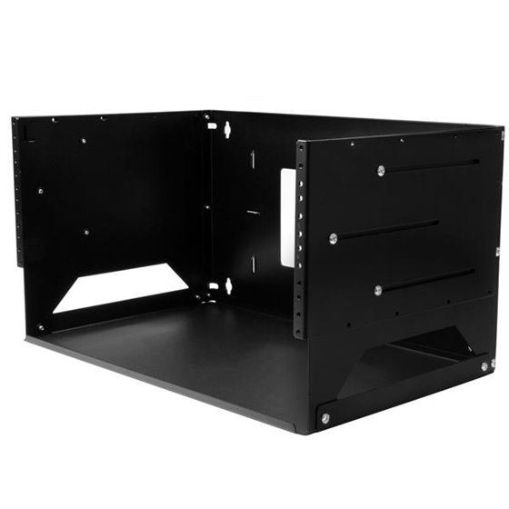 Rack de Servidores Abierto de 4U de Pared - de 2 Columnas - con Estante Integrado - de Profundidad Ajustable - para Equipo de AV