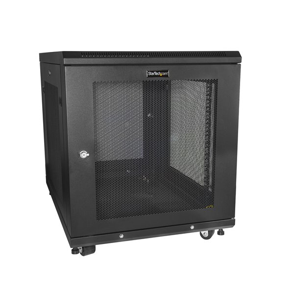Armario Rack para Servidores 12U 19" 4 Columnas - Rack de Servidores con Cerradura y Seguro - Rack con Ruedas y Carriles de Mont