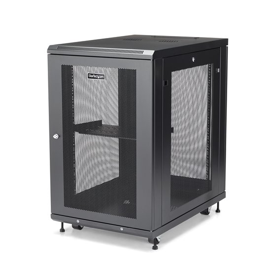 Armario Rack para Servidores 18U 19" 4 Columnas - Rack de Servidores con Cerradura y Seguro - Rack con Ruedas y Carriles de Mont