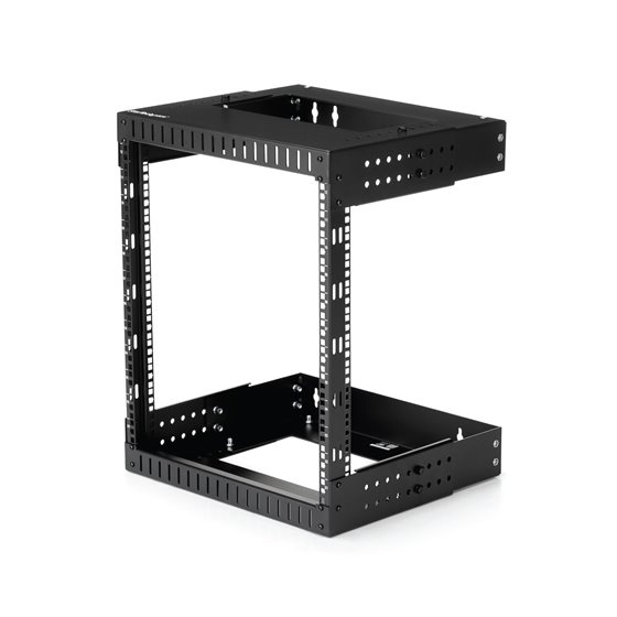 Rack de Servidores Abierto de 12U de Pared - de 19 Pulgadas - de 2 Columnas - de Profundidad Ajustable - para Equipo de Redes - 