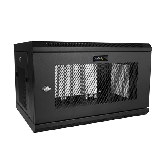 Armario Rack de Pared para Servidores 6U 19" 2 Columnas y Estante 1U - Rack de Servidores de Montaje en Pared - Rack Ventilado p