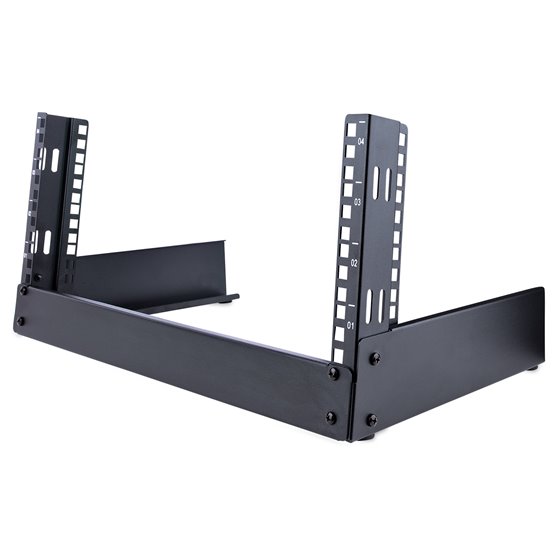 Rack 4U de 19" de Marco Abierto para Sobremesa con 2 Columnas - Rack para Equipos de Ordenador, AV o de Datos con Capacidad de C