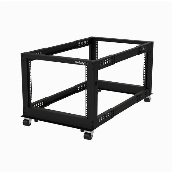 Rack 8U Móvil de Marco Abierto de 4 Columnas para Servidores - Rack de 19 Pulgadas para Equipo de Red e Informático - Rack Compa