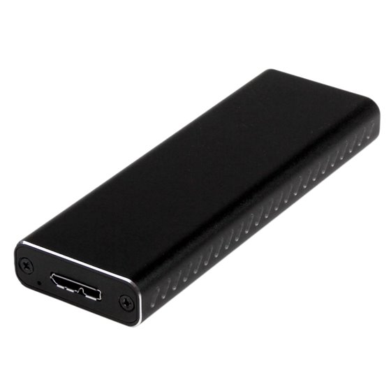 Caja USB 3.0 (5Gbps) a SSD M.2 de Aluminio con UASP - Negro - SATA NGFF M.2 con B Key y B+M Key - Caja Portátil Externa M.2 - No