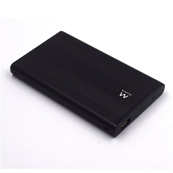 EW7041 caja para disco duro externo Negro 2.5" USB con suministro de corriente